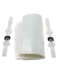 Arizerin ilmapallopaketti lasisilla suukappaleilla sisältää kaiken tarvitsemasi mukana toimitettujen ilmapallojen korvaamiseksi.