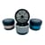 Flower Mill - Premium Edition Grinder in three colours: rose gold, grey and blue.