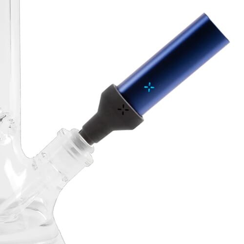 The PAX Water Pipe Adapter inserted into a bong