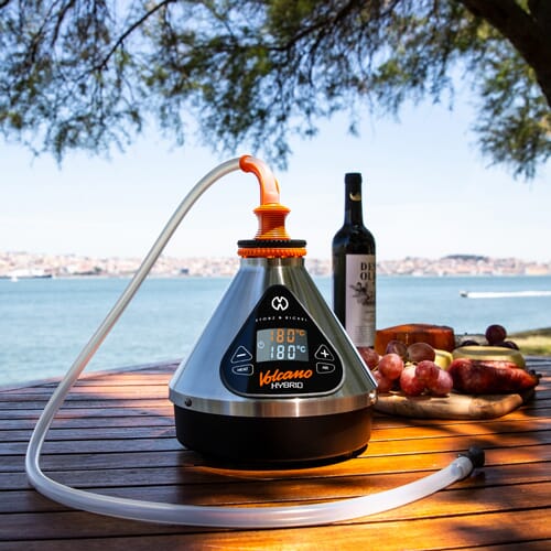 The Volcano Hybrid is a stationary vaporizer made in Germany by Storz & Bickel