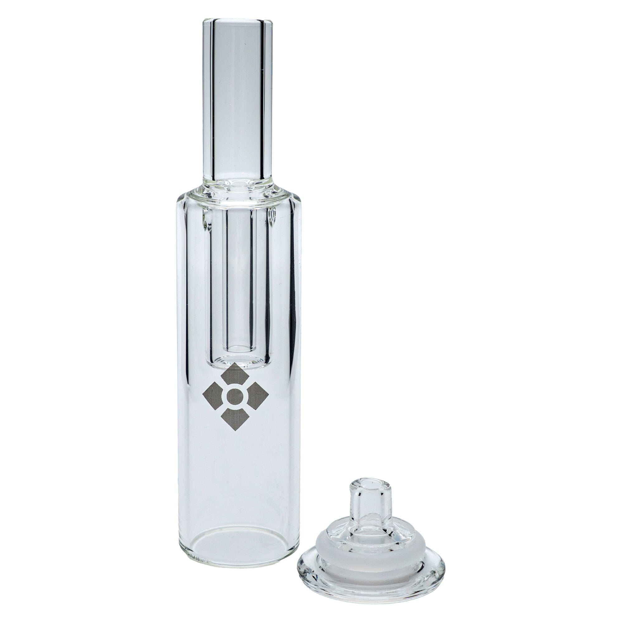 Der Glas-Bubbler für den Wolkenkraft FX Mini ist aus Borosilikatglas gefertigt.
